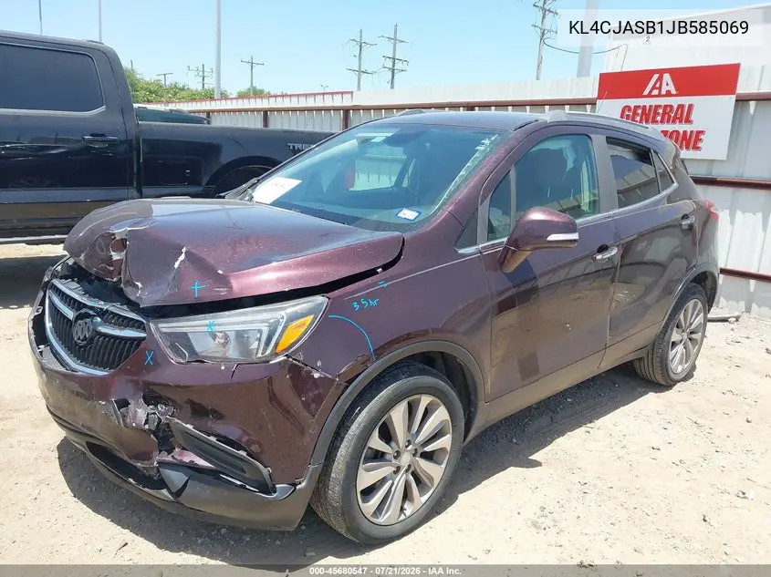 2018 Buick Encore Preferred VIN: KL4CJASB1JB585069 Lot: 45680547