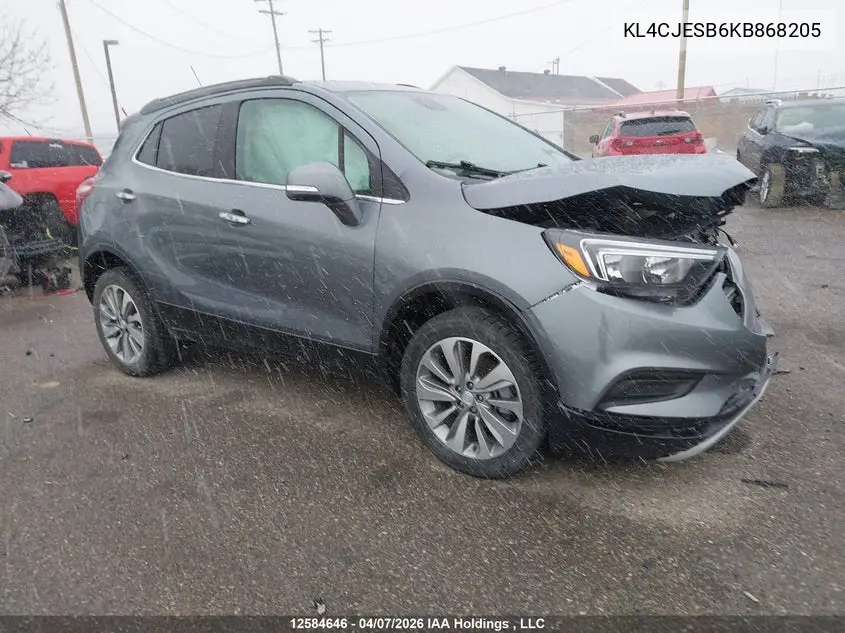 2019 Buick Encore Preferred VIN: KL4CJESB6KB868205 Lot: 12584646x