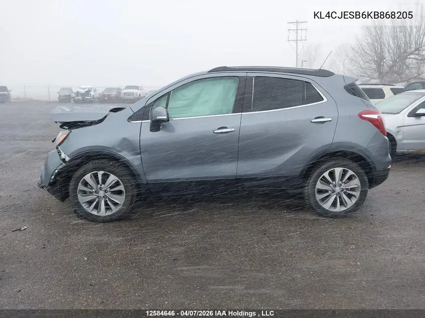 2019 Buick Encore Preferred VIN: KL4CJESB6KB868205 Lot: 12584646x