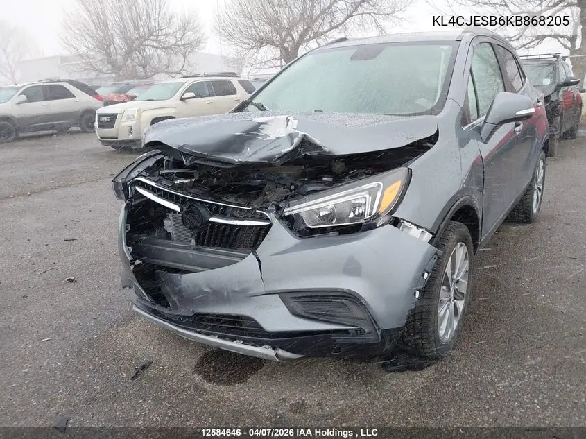 2019 Buick Encore Preferred VIN: KL4CJESB6KB868205 Lot: 12584646x