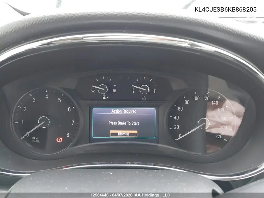 2019 Buick Encore Preferred VIN: KL4CJESB6KB868205 Lot: 12584646x