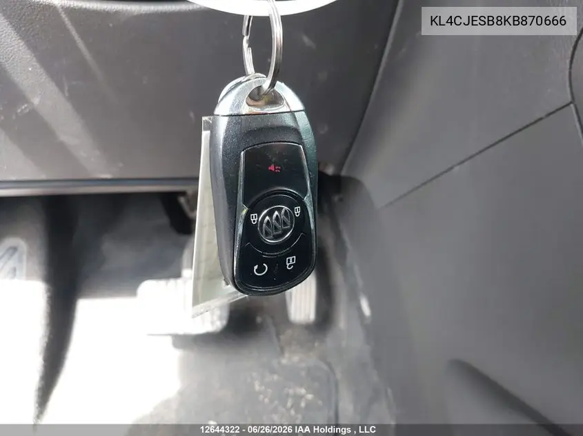 2019 Buick Encore Preferred VIN: KL4CJESB8KB870666 Lot: 12644322