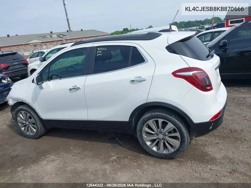 2019 Buick Encore Preferred VIN: KL4CJESB8KB870666 Lot: 12644322