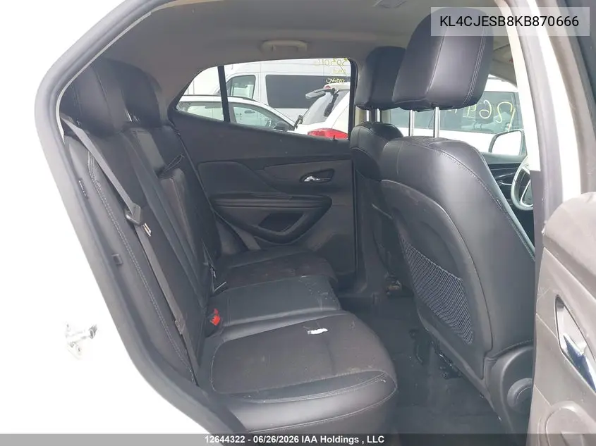 2019 Buick Encore Preferred VIN: KL4CJESB8KB870666 Lot: 12644322