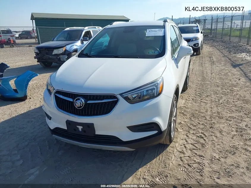 2019 Buick Encore Awd Preferred VIN: KL4CJESBXKB800537 Lot: 45296560