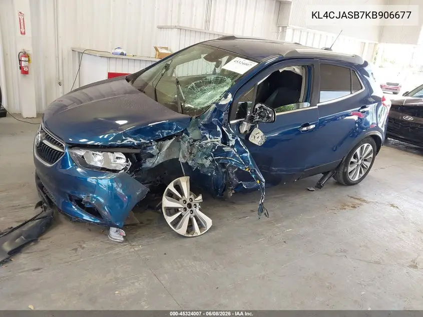 2019 Buick Encore Fwd Preferred VIN: KL4CJASB7KB906677 Lot: 45324007