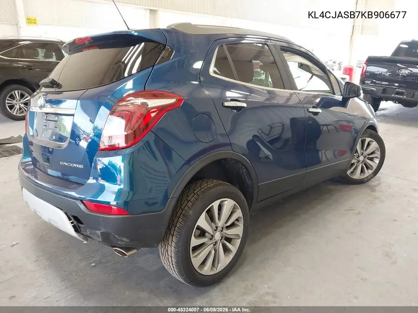 2019 Buick Encore Fwd Preferred VIN: KL4CJASB7KB906677 Lot: 45324007