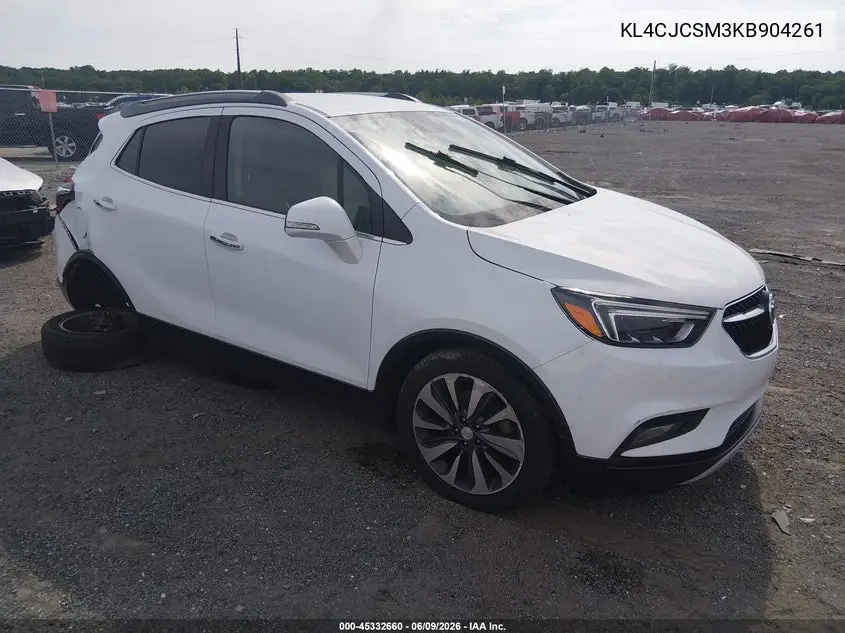 2019 Buick Encore Fwd Essence VIN: KL4CJCSM3KB904261 Lot: 45332660