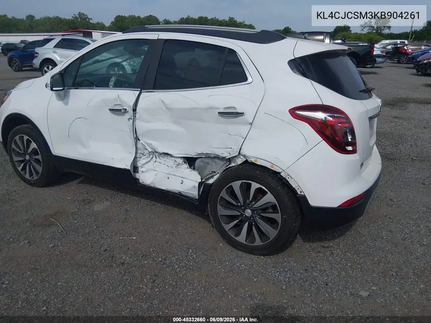 2019 Buick Encore Fwd Essence VIN: KL4CJCSM3KB904261 Lot: 45332660
