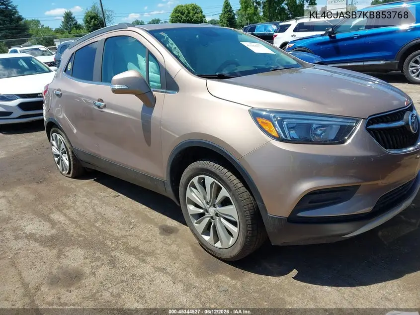 2019 Buick Encore Fwd Preferred VIN: KL4CJASB7KB853768 Lot: 45344527