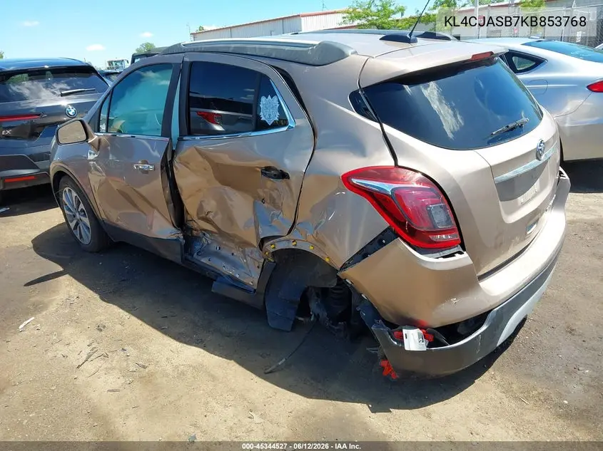 2019 Buick Encore Fwd Preferred VIN: KL4CJASB7KB853768 Lot: 45344527