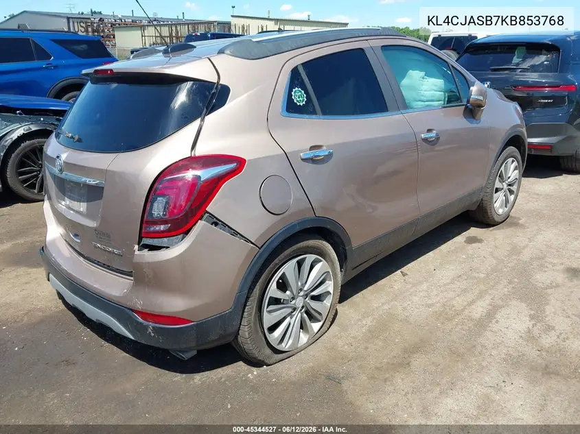2019 Buick Encore Fwd Preferred VIN: KL4CJASB7KB853768 Lot: 45344527
