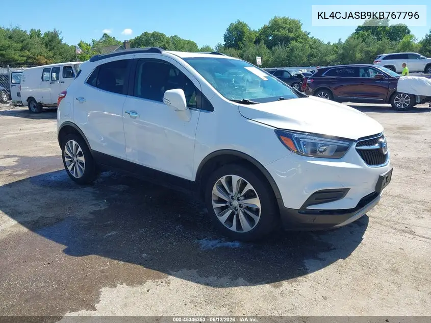 2019 Buick Encore Fwd Preferred VIN: KL4CJASB9KB767796 Lot: 45346353