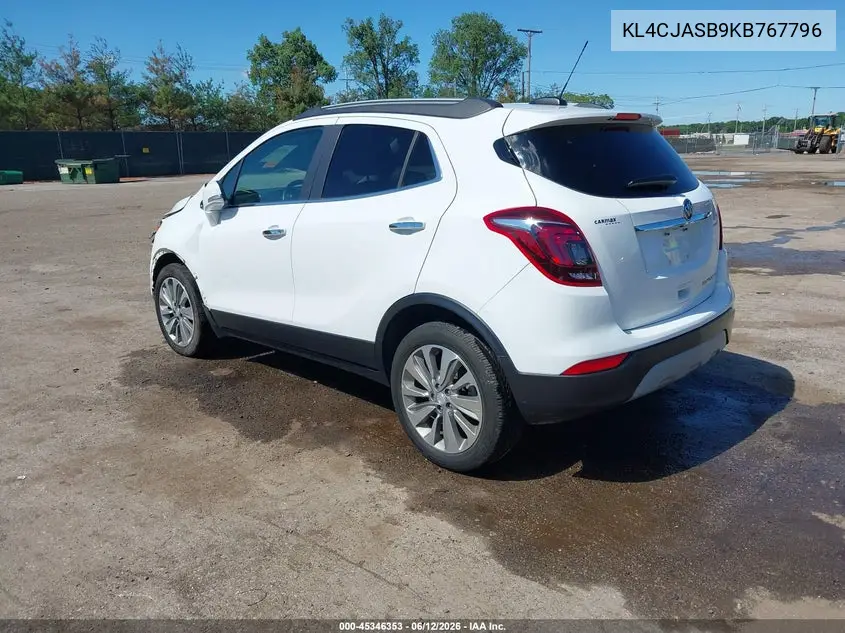 2019 Buick Encore Fwd Preferred VIN: KL4CJASB9KB767796 Lot: 45346353