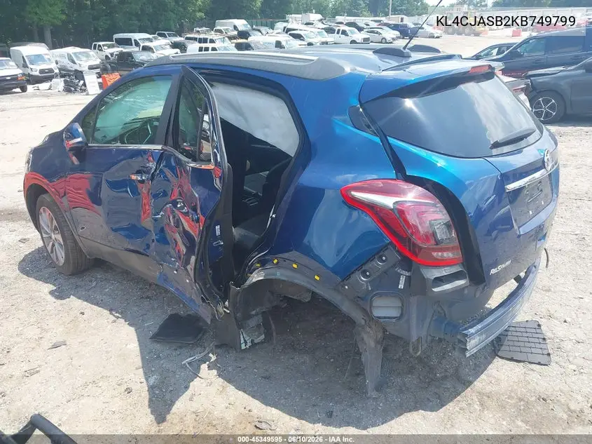 2019 Buick Encore Fwd Preferred VIN: KL4CJASB2KB749799 Lot: 45349595