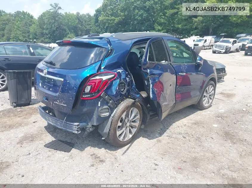 2019 Buick Encore Fwd Preferred VIN: KL4CJASB2KB749799 Lot: 45349595