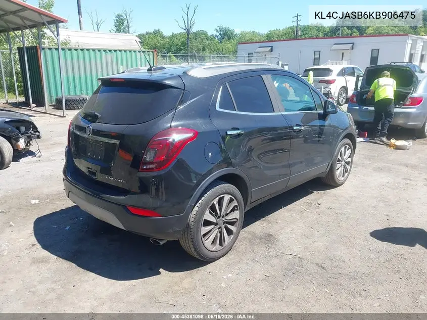 2019 Buick Encore Fwd Preferred VIN: KL4CJASB6KB906475 Lot: 45381098