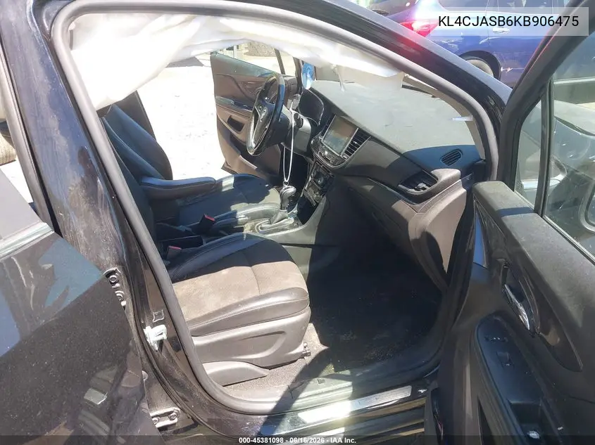 2019 Buick Encore Fwd Preferred VIN: KL4CJASB6KB906475 Lot: 45381098