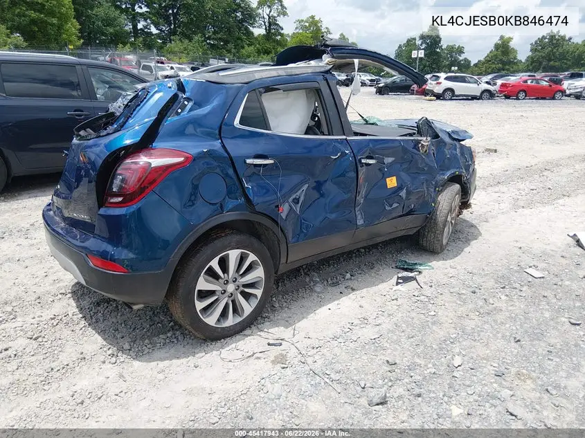 2019 Buick Encore Awd Preferred VIN: KL4CJESB0KB846474 Lot: 45417943