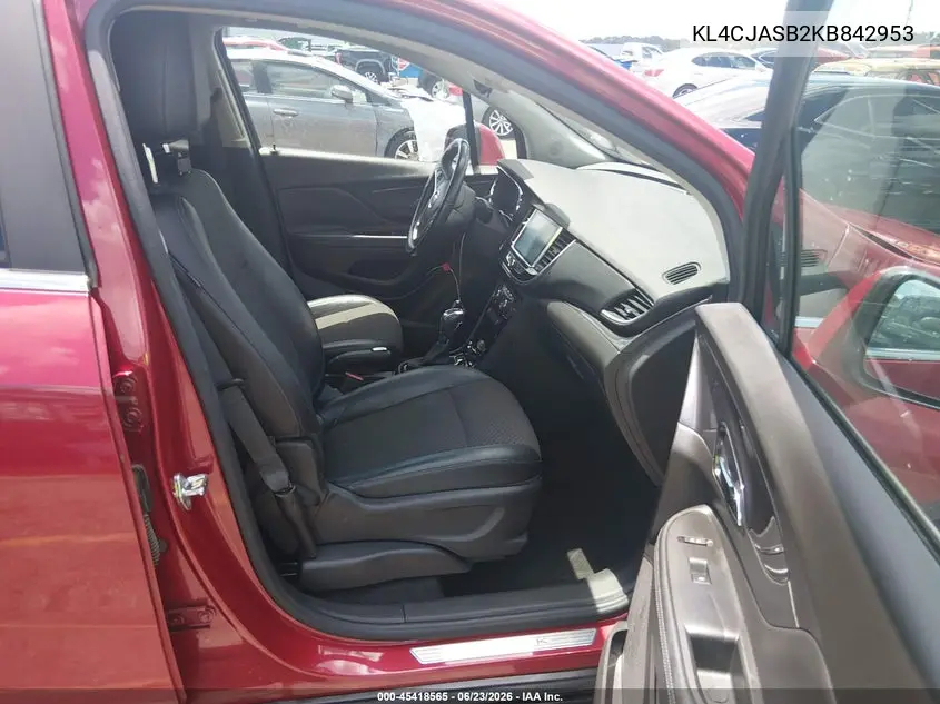 2019 Buick Encore Fwd Preferred VIN: KL4CJASB2KB842953 Lot: 45418565