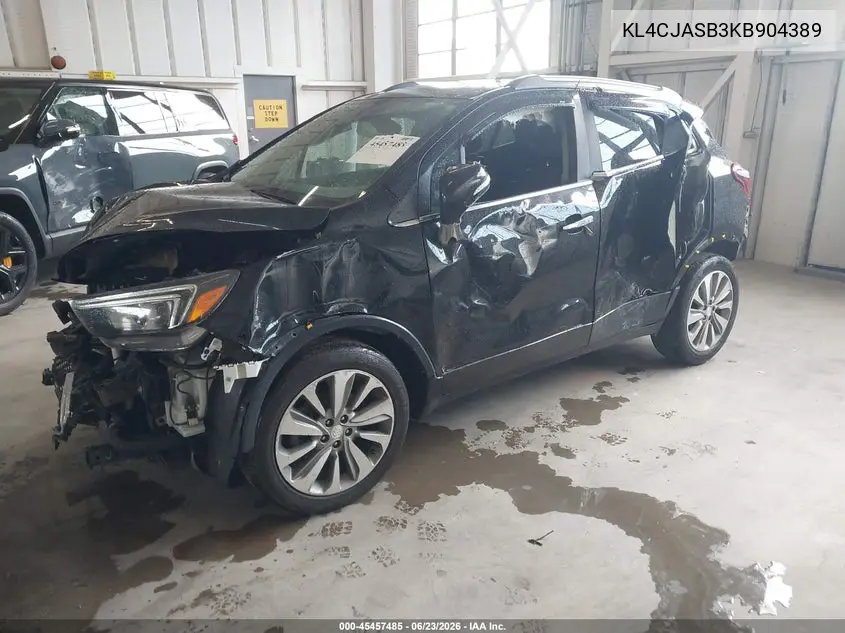 2019 Buick Encore Fwd Preferred VIN: KL4CJASB3KB904389 Lot: 45457485