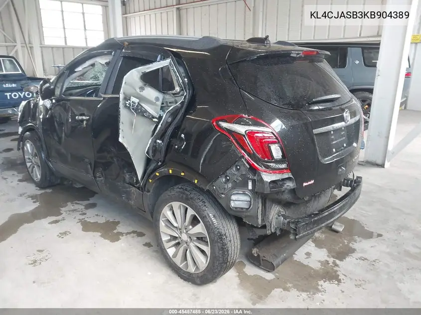 2019 Buick Encore Fwd Preferred VIN: KL4CJASB3KB904389 Lot: 45457485