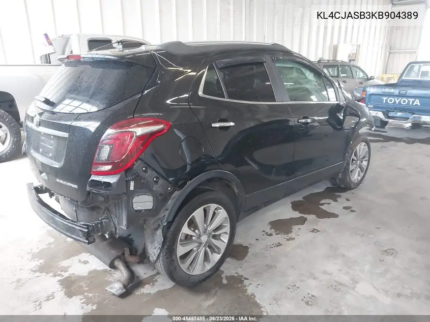 2019 Buick Encore Fwd Preferred VIN: KL4CJASB3KB904389 Lot: 45457485