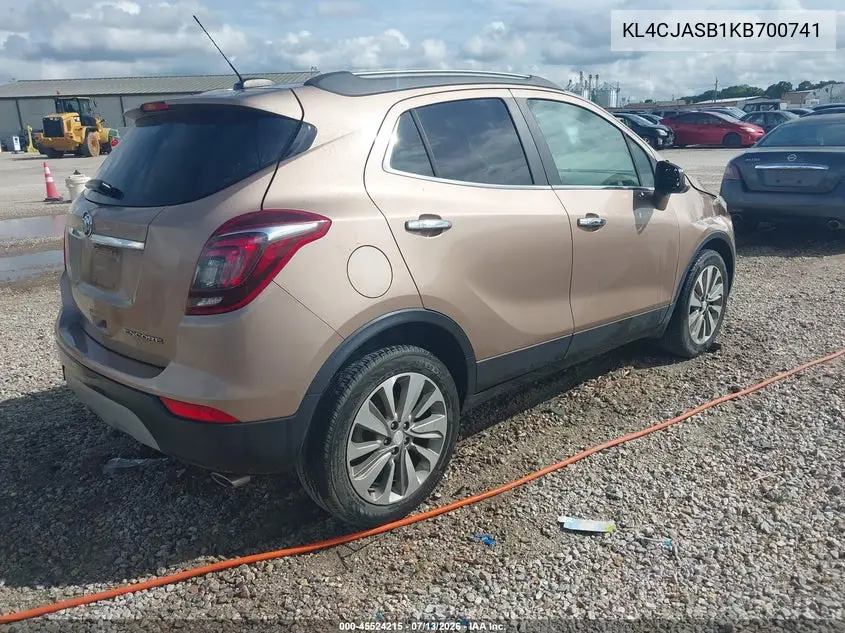 2019 Buick Encore Fwd Preferred VIN: KL4CJASB1KB700741 Lot: 45524215