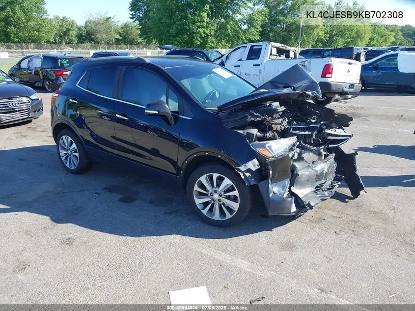 2019 Buick Encore Awd Preferred VIN: KL4CJESB9KB702308 Lot: 45554514