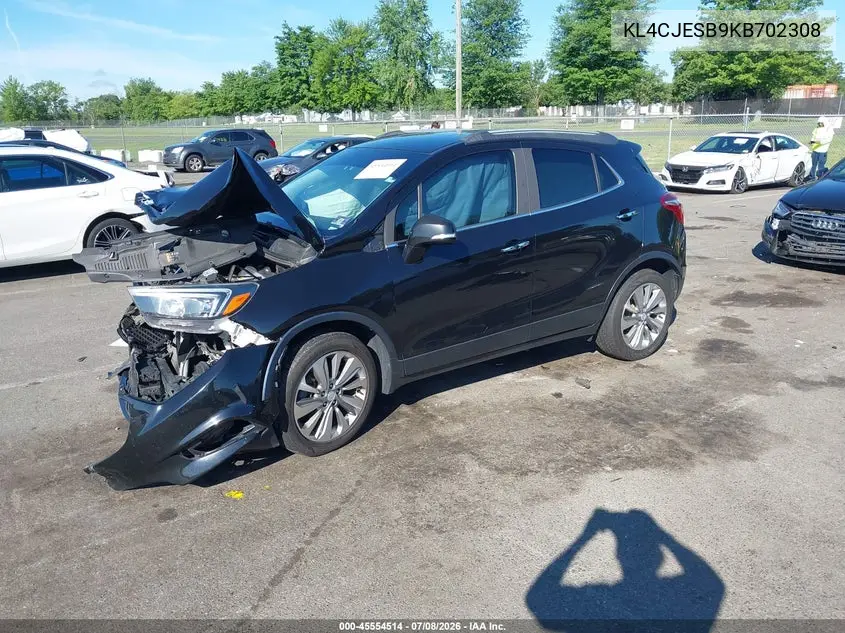 2019 Buick Encore Awd Preferred VIN: KL4CJESB9KB702308 Lot: 45554514