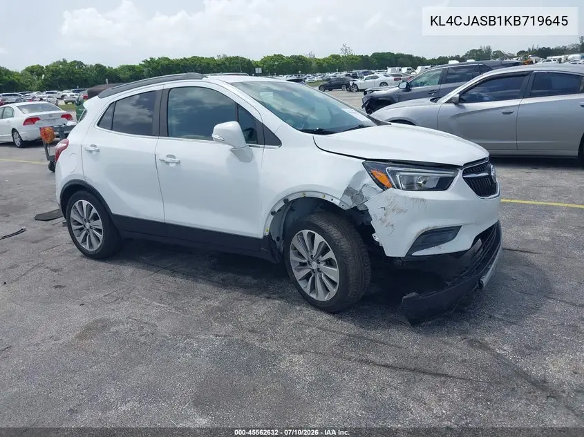 2019 Buick Encore Fwd Preferred VIN: KL4CJASB1KB719645 Lot: 45562632