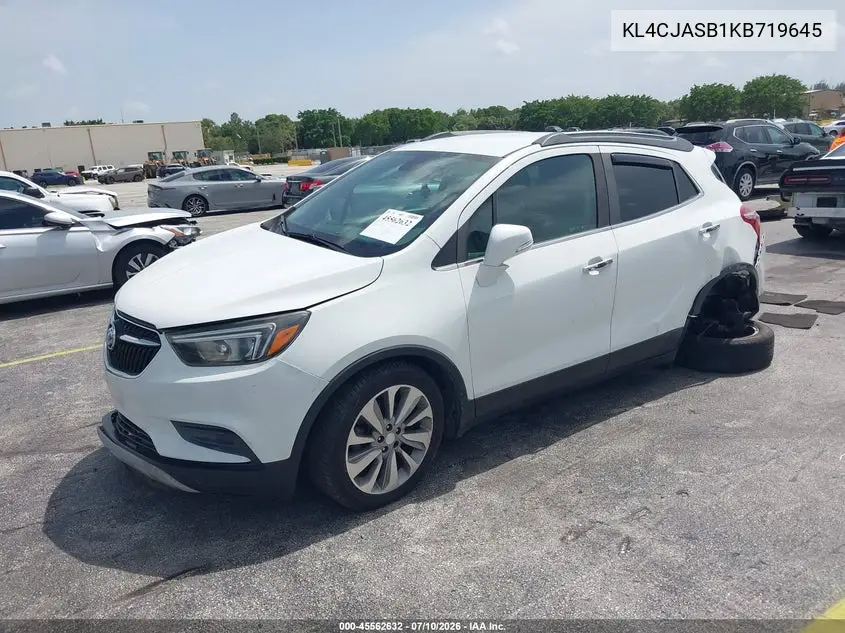 2019 Buick Encore Fwd Preferred VIN: KL4CJASB1KB719645 Lot: 45562632