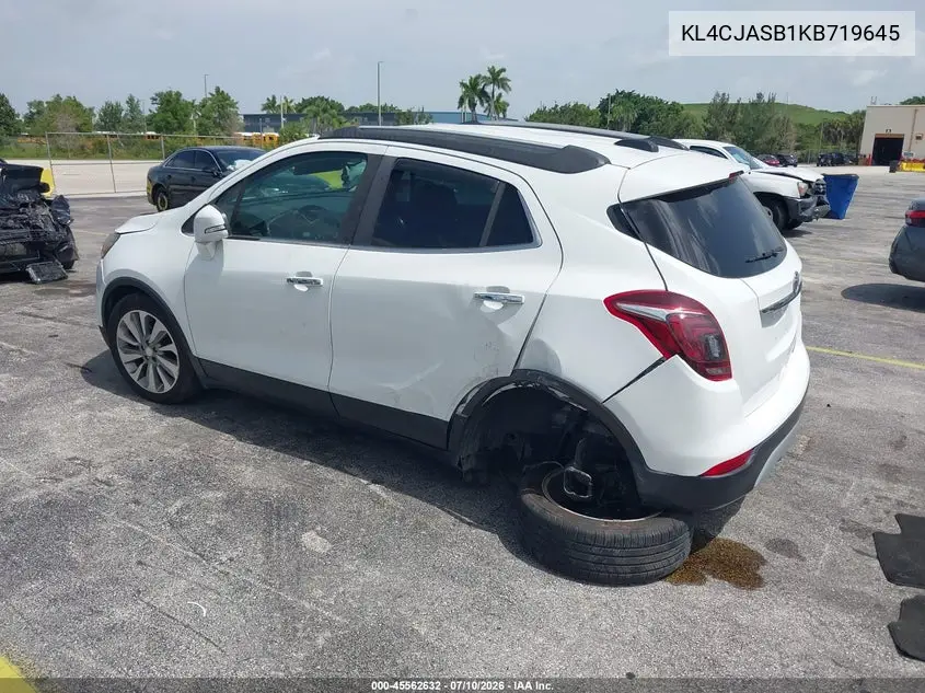 2019 Buick Encore Fwd Preferred VIN: KL4CJASB1KB719645 Lot: 45562632