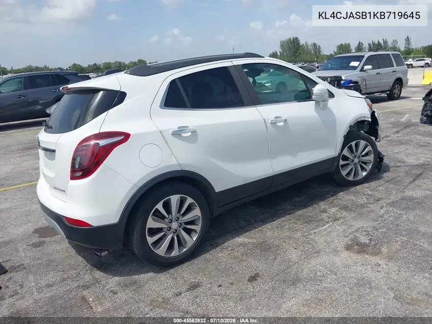 2019 Buick Encore Fwd Preferred VIN: KL4CJASB1KB719645 Lot: 45562632