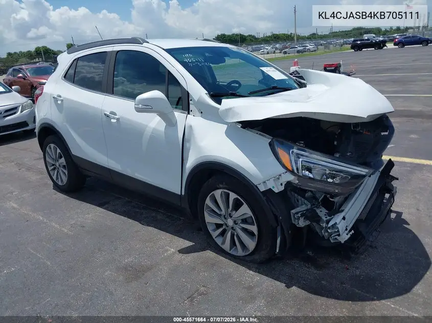 2019 Buick Encore Fwd Preferred VIN: KL4CJASB4KB705111 Lot: 45571664