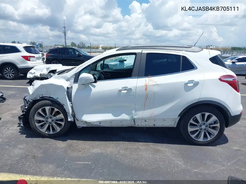 2019 Buick Encore Fwd Preferred VIN: KL4CJASB4KB705111 Lot: 45571664