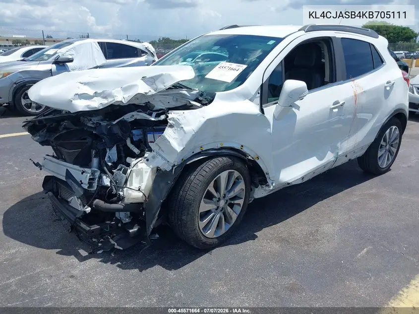 2019 Buick Encore Fwd Preferred VIN: KL4CJASB4KB705111 Lot: 45571664
