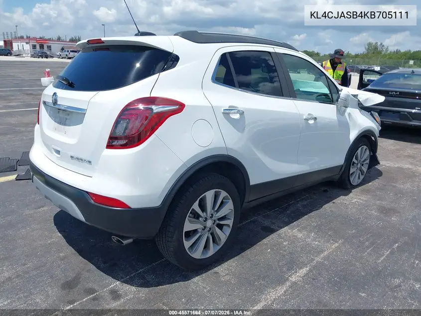 2019 Buick Encore Fwd Preferred VIN: KL4CJASB4KB705111 Lot: 45571664