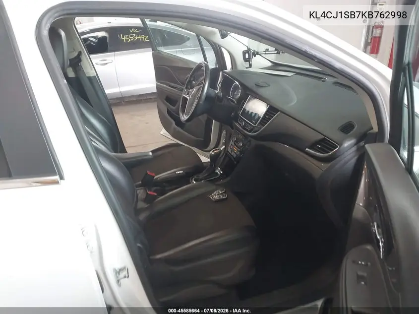 2019 Buick Encore Fwd Sport Touring VIN: KL4CJ1SB7KB762998 Lot: 45585664