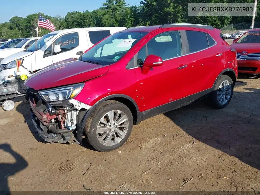 2019 Buick Encore Awd Preferred VIN: KL4CJESBXKB776983 Lot: 45617845
