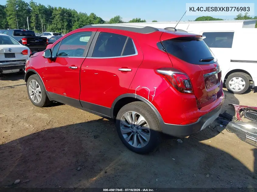 2019 Buick Encore Awd Preferred VIN: KL4CJESBXKB776983 Lot: 45617845
