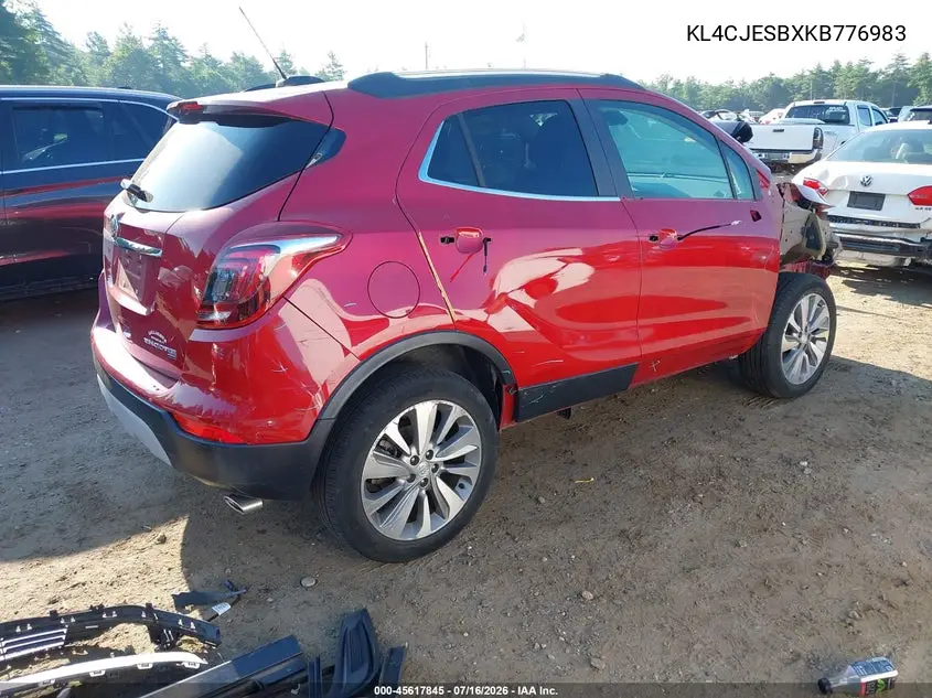2019 Buick Encore Awd Preferred VIN: KL4CJESBXKB776983 Lot: 45617845