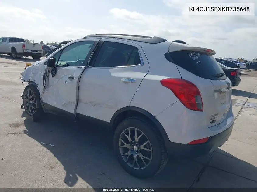 2019 Buick Encore Fwd Sport Touring VIN: KL4CJ1SBXKB735648 Lot: 45626873