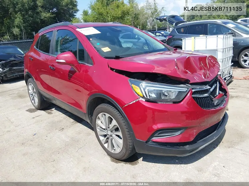 2019 Buick Encore Awd Preferred VIN: KL4CJESB5KB711135 Lot: 45628171