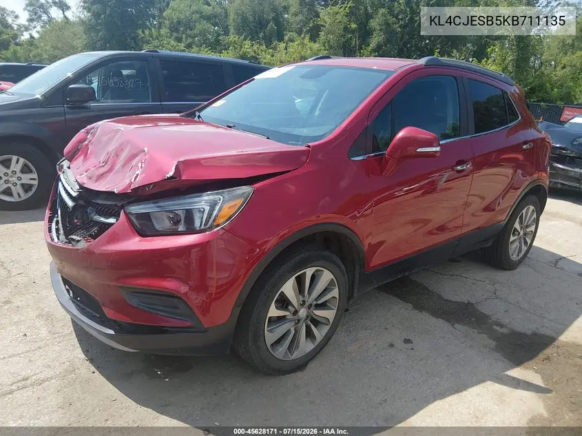 2019 Buick Encore Awd Preferred VIN: KL4CJESB5KB711135 Lot: 45628171