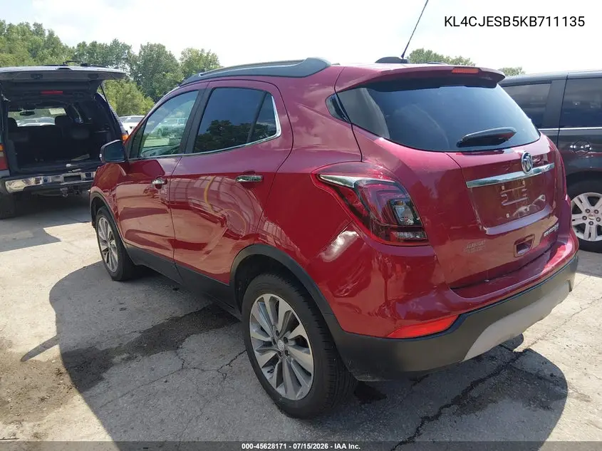 2019 Buick Encore Awd Preferred VIN: KL4CJESB5KB711135 Lot: 45628171