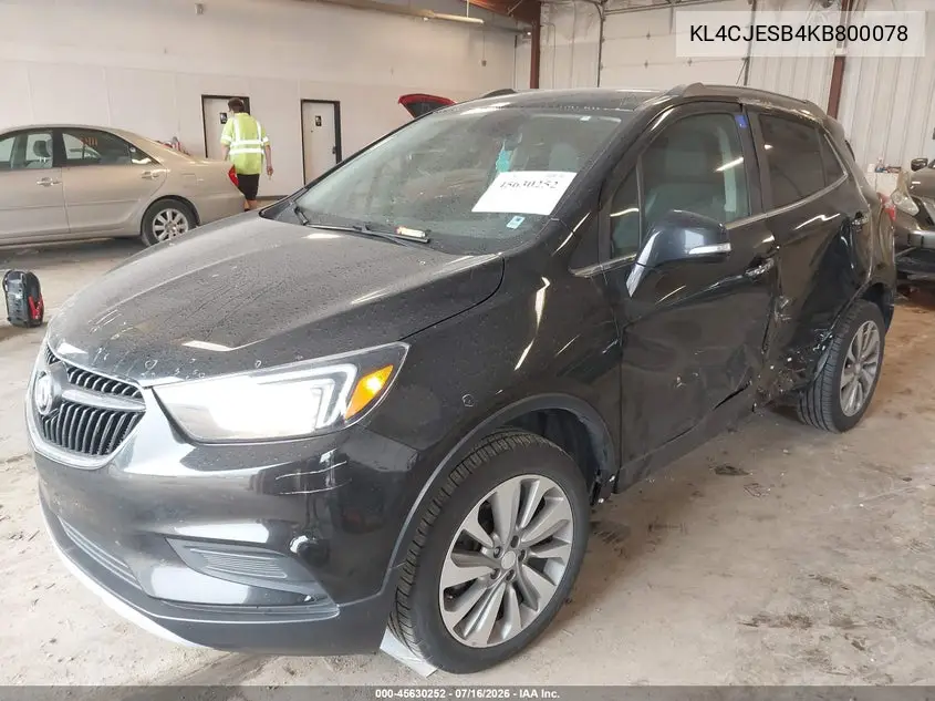 2019 Buick Encore Awd Preferred VIN: KL4CJESB4KB800078 Lot: 45630252