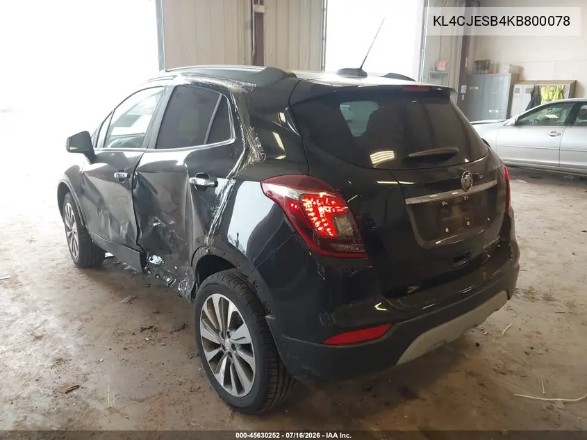 2019 Buick Encore Awd Preferred VIN: KL4CJESB4KB800078 Lot: 45630252