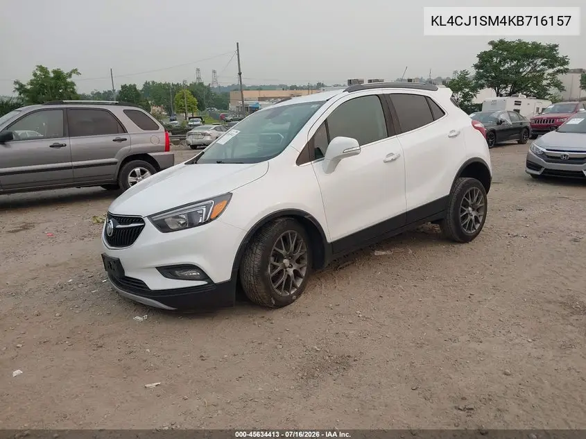 2019 Buick Encore Fwd Sport Touring VIN: KL4CJ1SM4KB716157 Lot: 45634413
