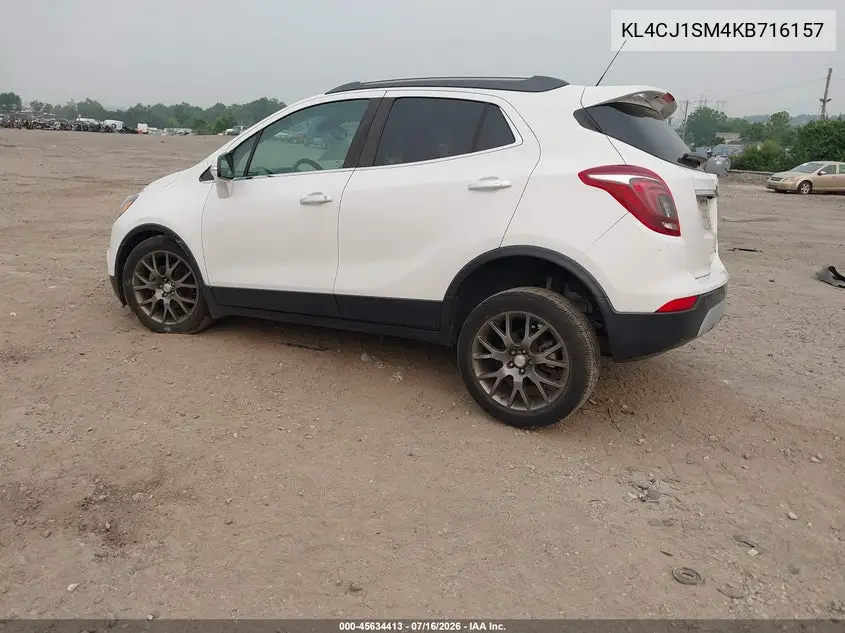2019 Buick Encore Fwd Sport Touring VIN: KL4CJ1SM4KB716157 Lot: 45634413